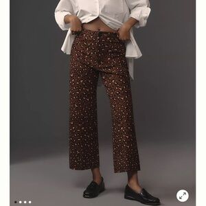 The Colette Cropped Wide-Leg Ponte Pants by Maeve